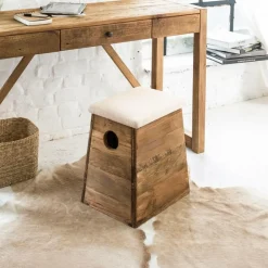 Tabouret en bois recyclé Blaise