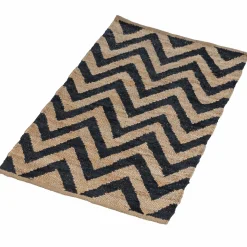 Tapis en jute et coton Mathilde