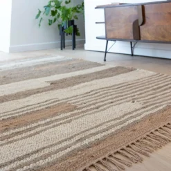 Tapis en jute et coton Robin