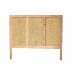 Tête de lit en bois de manguier et cannage Noémia