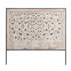 Tête de lit en bois de manguier blanchi Lila