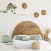 Tête de lit lotus en bois de manguier sculpté 160 cm Valentina