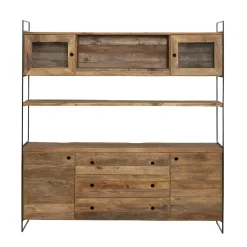 Vaisselier en bois recyclé 190cm Blaise