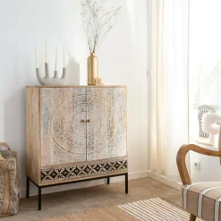 Vase beige 4 tiges en aluminium Dahlia