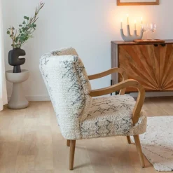 Vase beige 4 tiges en aluminium Dahlia