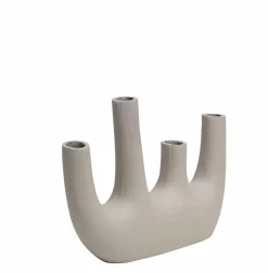 Vase beige 4 tiges en aluminium Dahlia