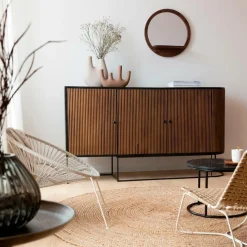 Vase beige 2 tiges en aluminium Tulipa