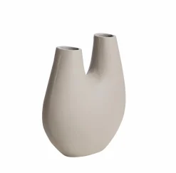 Vase beige 2 tiges en aluminium Tulipa