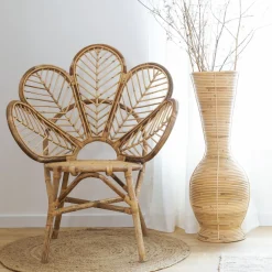 Vase haut à  rayures