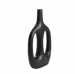 Vase soliflore noir en aluminium Pivoine