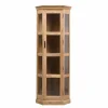 Vitrine d'angle en bois d'acacia Esmée