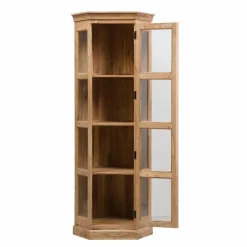 Vitrine d'angle en bois d'acacia Esmée