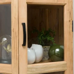 Vitrine d'angle en bois d'acacia Esmée