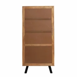 Vitrine en bois d'acacia et métal Mano