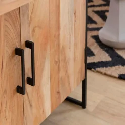 Vitrine en bois d'acacia et métal Bosco