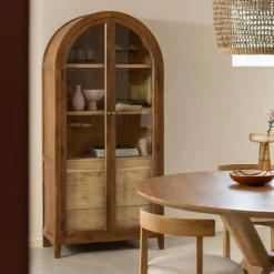 Vitrine en bois d'acacia Néven