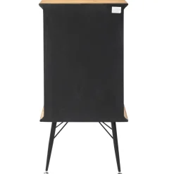 Vitrine en bois de sapin et verre strié 2 portes Nicole