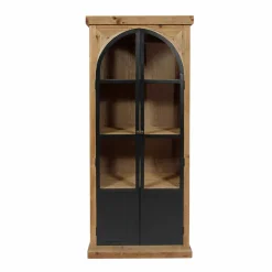 Vitrine en bois recyclé et métal Garance