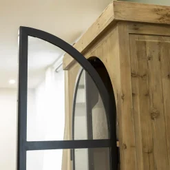 Vitrine en bois recyclé et métal Garance