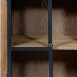 Vitrine en bois recyclé et métal Garance