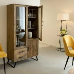 Vitrine Haute en bois de de manguier Joy