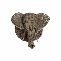 Décoration murale éléphant en rotin Rattan