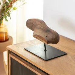 Sculpture en bois et métal Estel