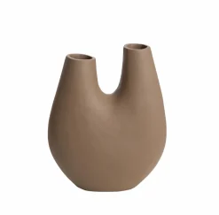 Vase marron 2 tiges en aluminium Tulipa